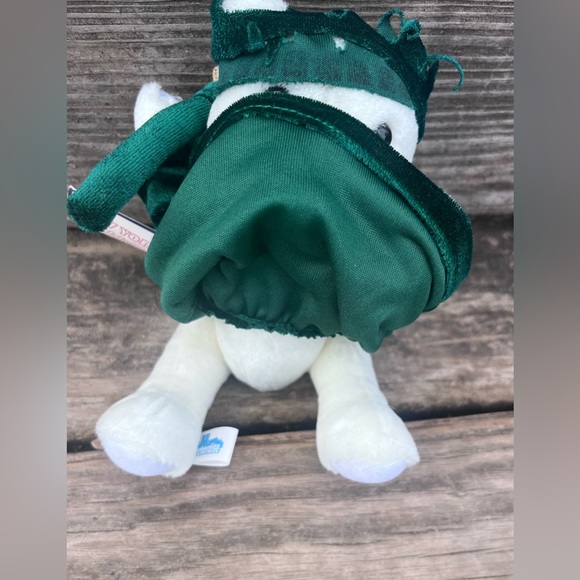 VINTAGE CITY MERCHANDISE STATUE OF LIBERTY POSABLE WHITE TEDDY BEAR W/ CASE BAG - Picture 9 of 14